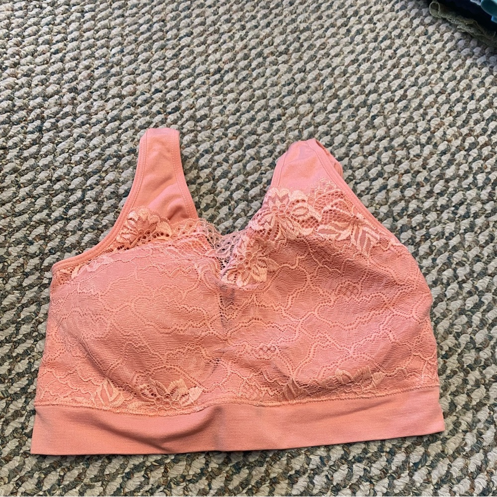 Rhonda Shear coral Lace Bralette - Picture 2 of 5